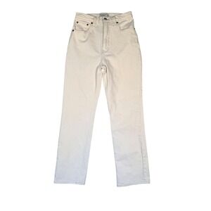 Abercrombie & Fitch Ankle Straight Ultra High Rise Jeans White 26 2R